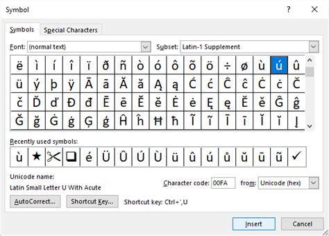 u symbols|How to Type U with an Accent in Word (Ú, Ù, Û, or Ü).